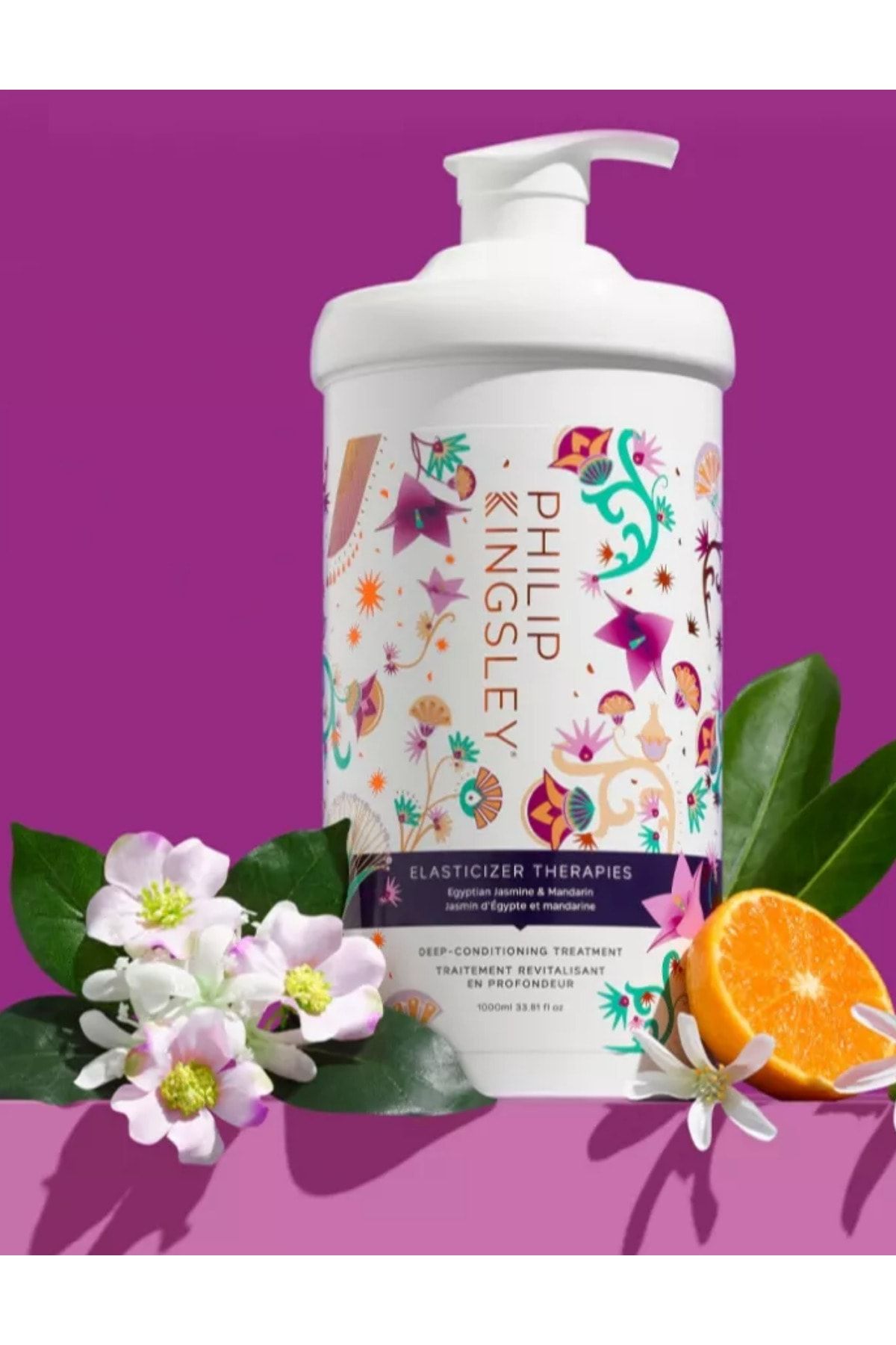 PHILIP KINGSLEY-Jasmine & Mandarin Elasticizer - Jasmine and Tangerine Extract Strengthening Hair Mask 1000ml 2
