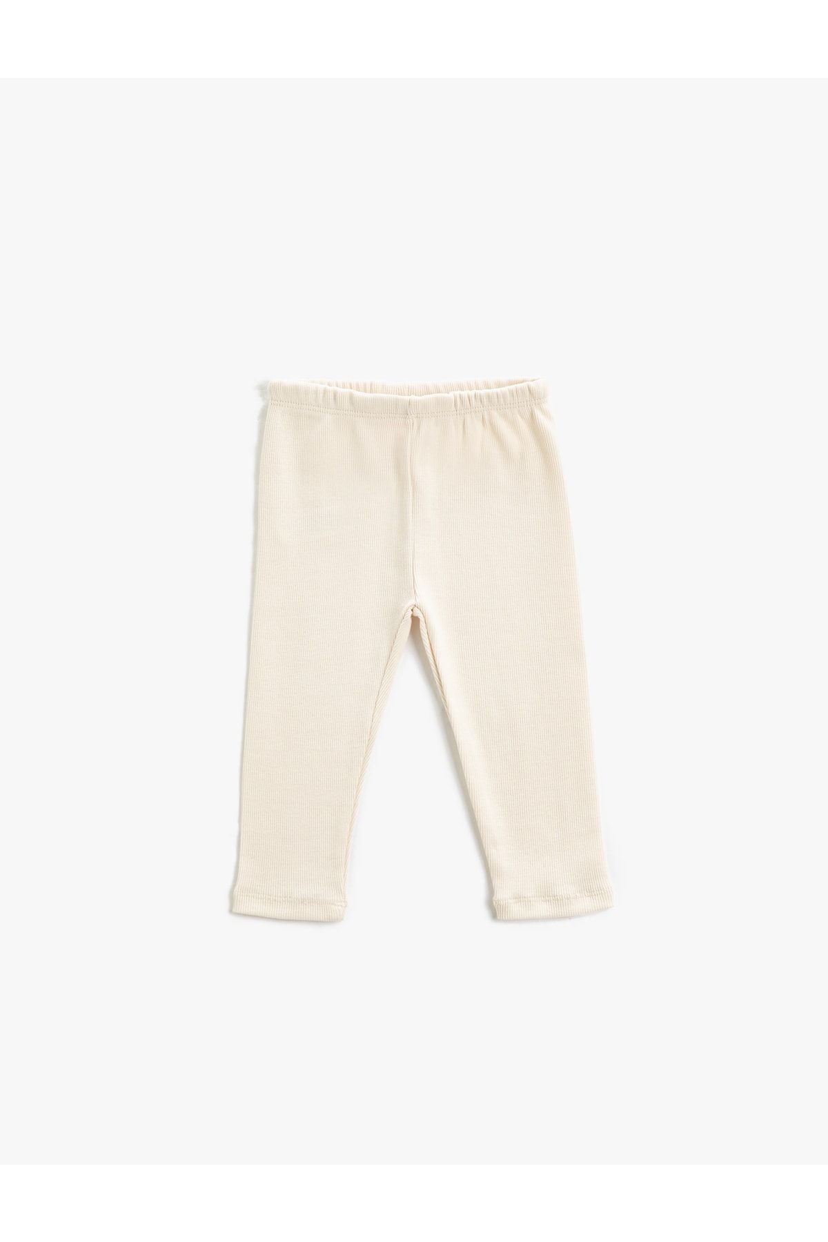 Koton Leggings Ecru Mittlerer Bund Fast ausverkauft