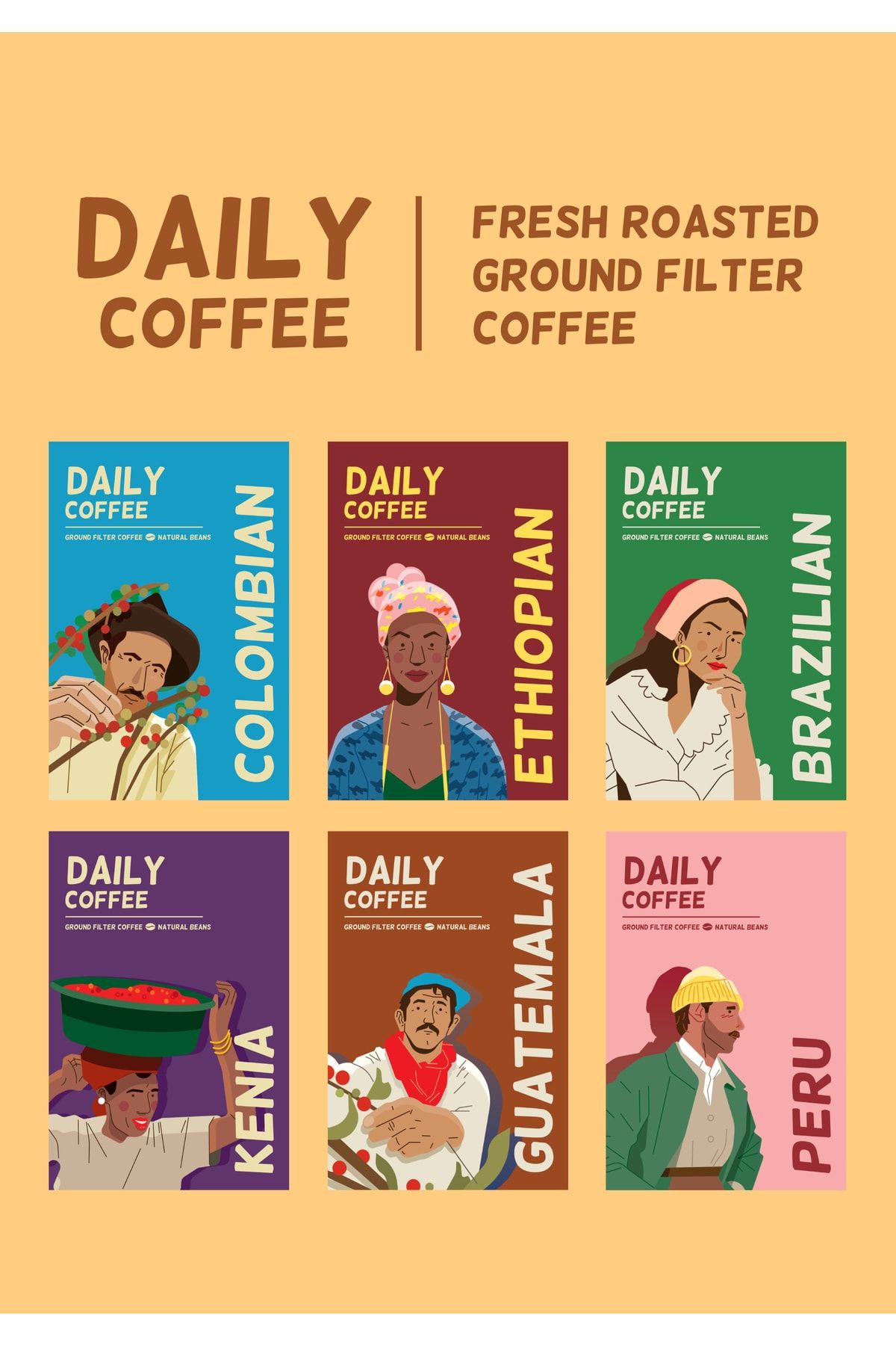 Daily Coffee Filtre Kahve Blendleri 5x200gr VB7656