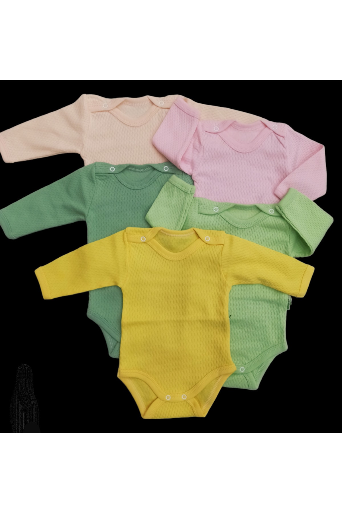 بادی نوزادی پسرانه – دخترانه صورتی özdemirli bebe | 17 اورجینال - تصویر 4