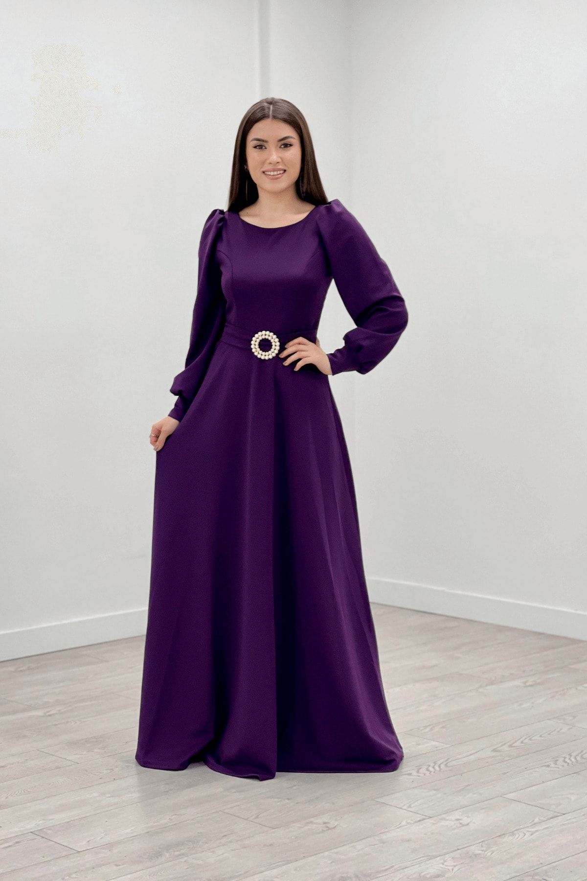 Dark purple dress deals with sleeves