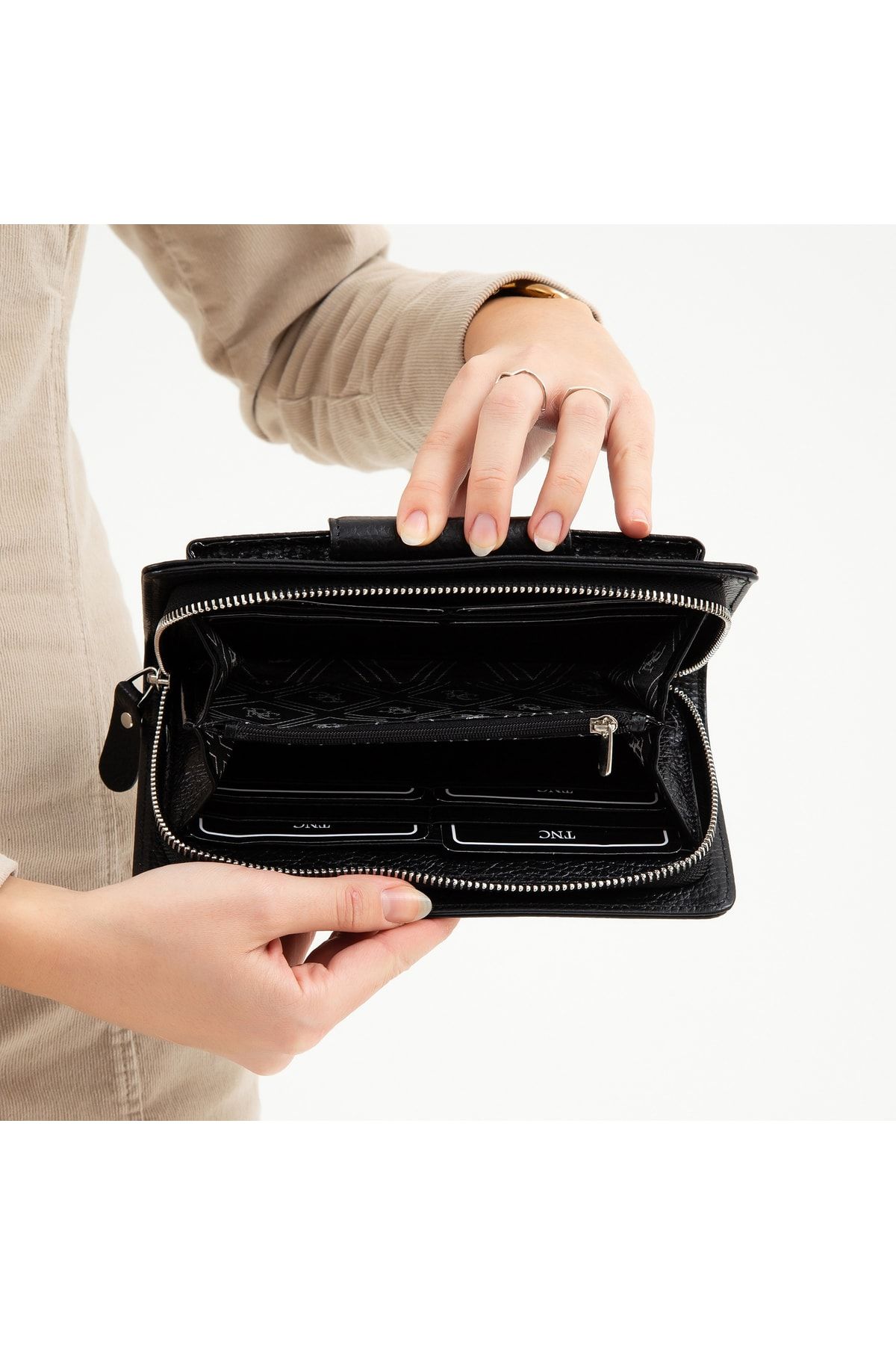 Tamer Tanca-Portofel casual din piele pentru femei, suport card, breloc 898 908 Bn Portofel Sk22/23 4