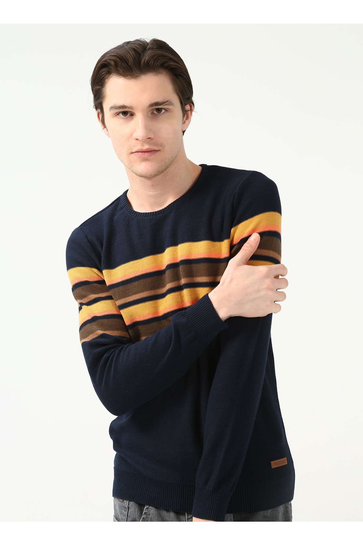 بافت و پلیور مردانه آبی سرمه ای U.S. Polo Assn. | 5002938695 اورجینال - تصویر 3