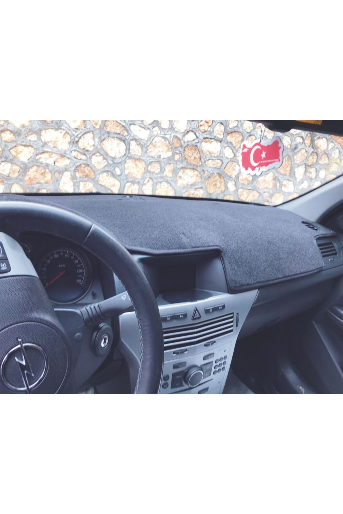 LeeWillson-Glove Box Protection Carpet Suitable for Opel Astra H Models Black Edge Color Red 3