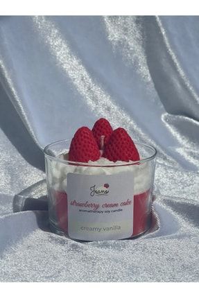 Strawberry Kırmızı Vanilya Kokulu Hediyelik Aromaterapi Mum Sevgiliye Tütsü Arınma Akış 71938495
