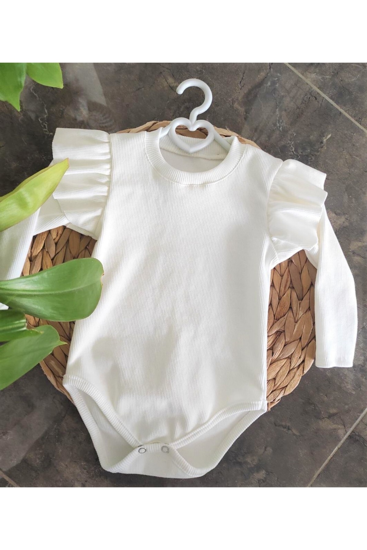 Kız Çocuk Ispanyol Paça Kadife Pantolon Badi Ve Bandana Takımı ISPNYL-1231 - 