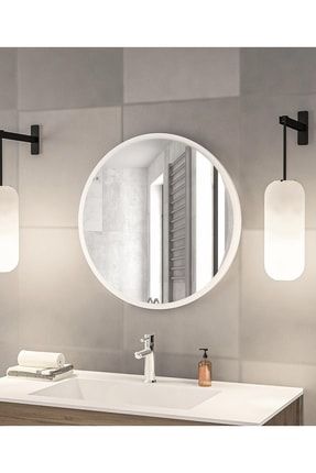 Porto Beyaz Banyo Aynası Wc Antre Dresuar Konsol Duvar Salon Mutfak Çocuk Yatak Odası TYC00380394923