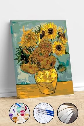 Van Gogh Ayçiçekleri Sayılarla Boyama Seti Rulo 40 X 50 Cm CNHBY-5469