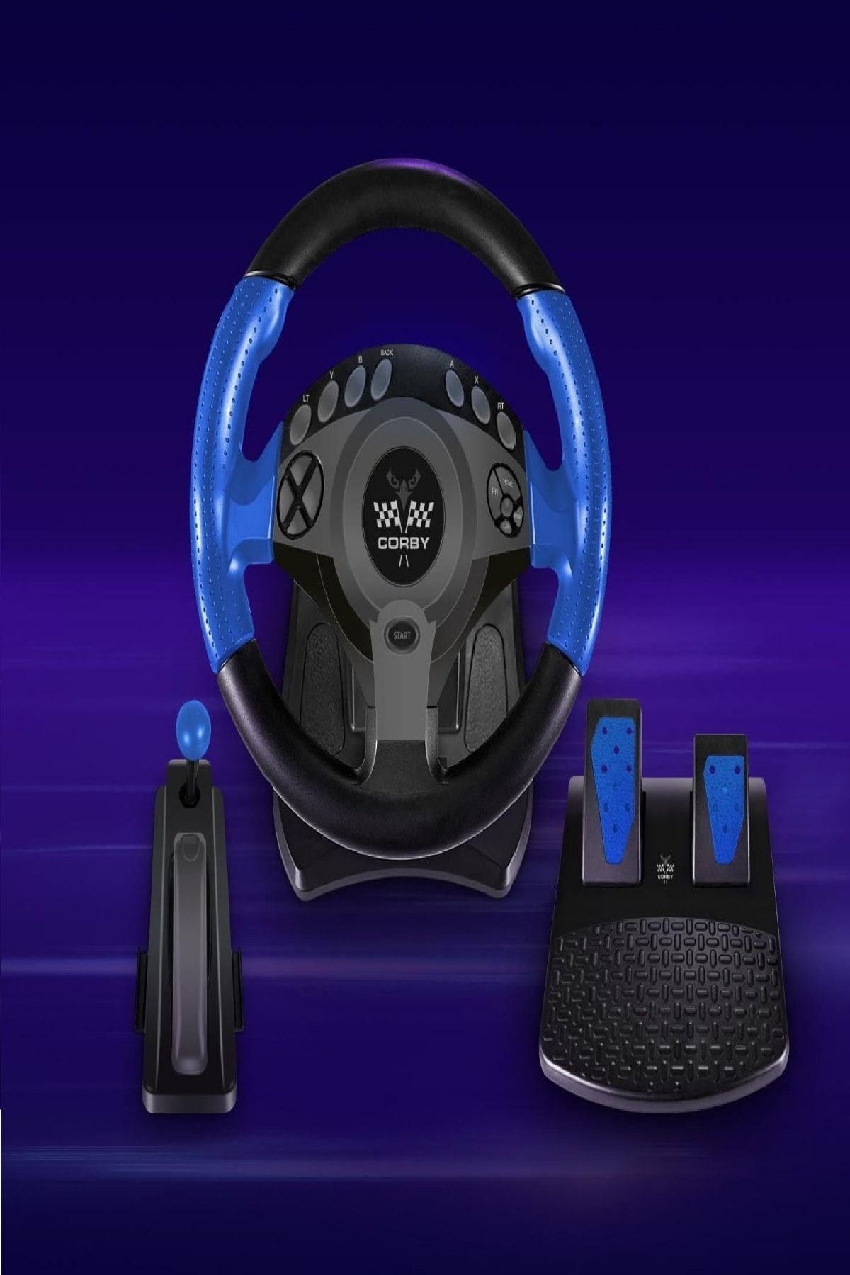 Midday-7 In 1 Ps2, Ps3,ps4, Ps5 Compatible X Box One Computer Compatible 270 Degree Rotatable Steering Set 8