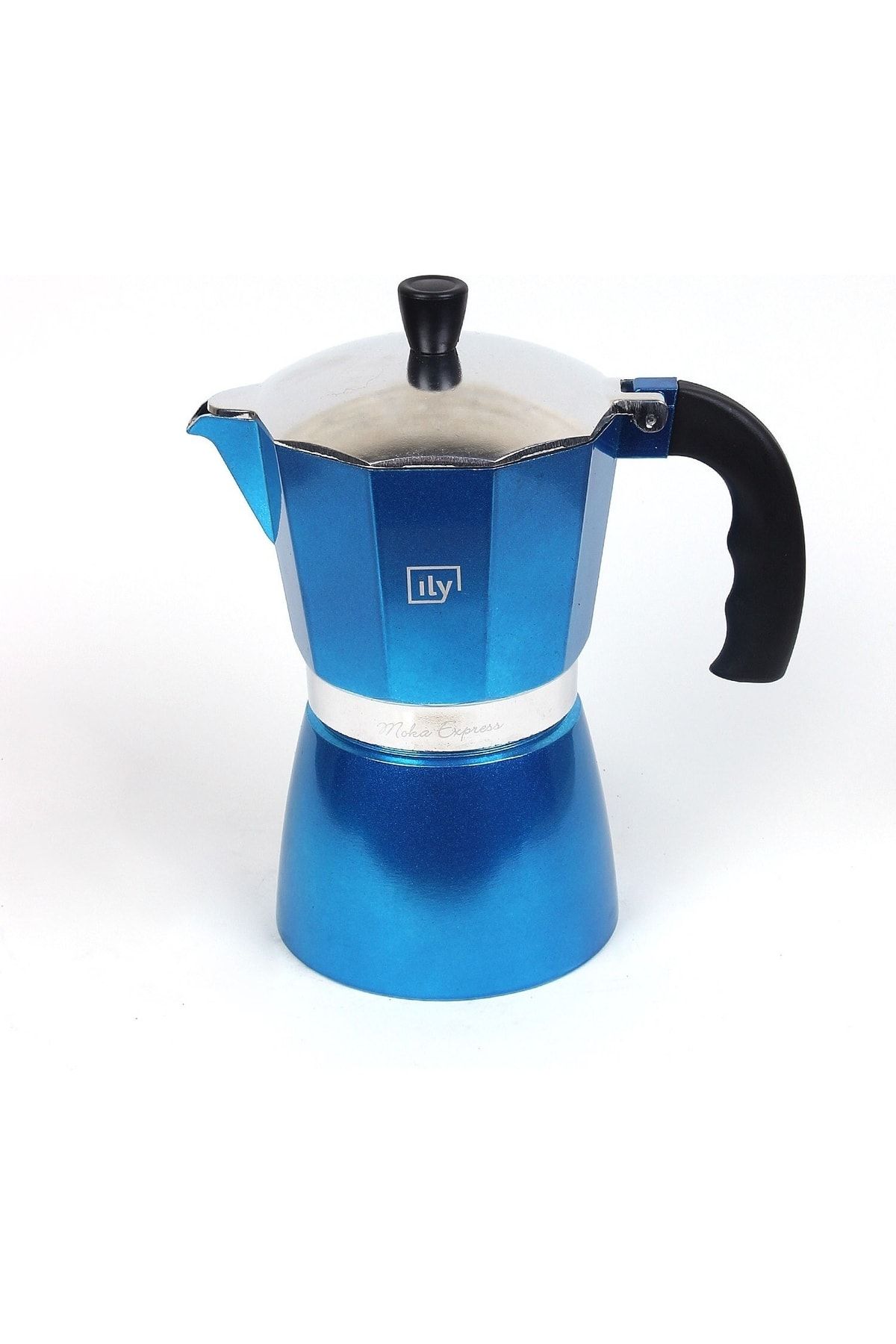 İly Durnes Moka Pot 3 Cup Mavi 150 Ml