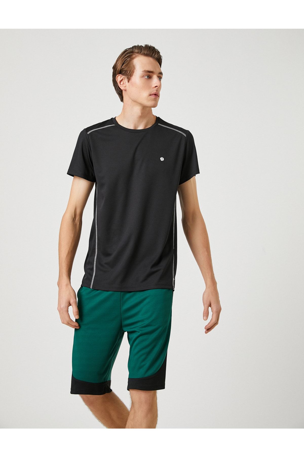 Koton T-Shirt Schwarz Regular Fit