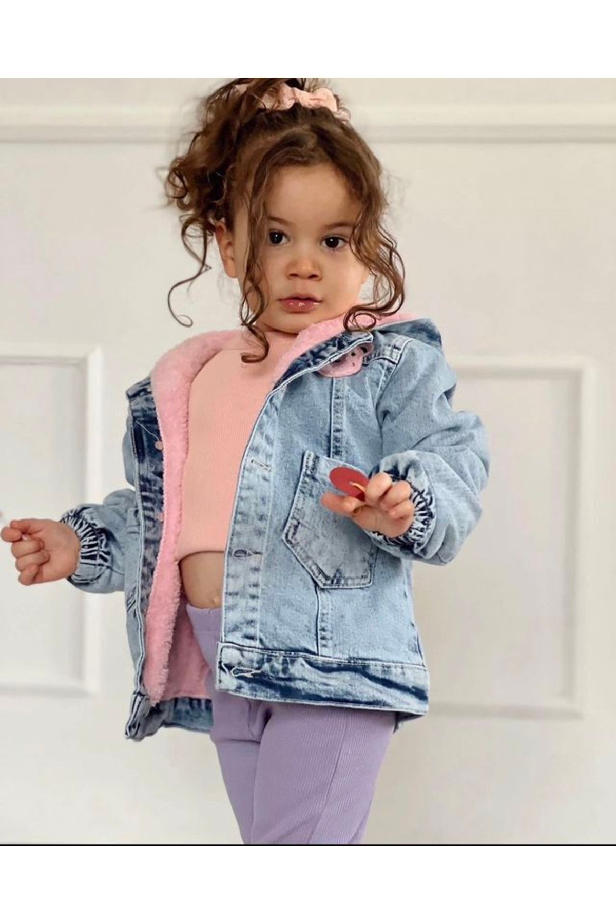 Teddy bear denim jacket discount