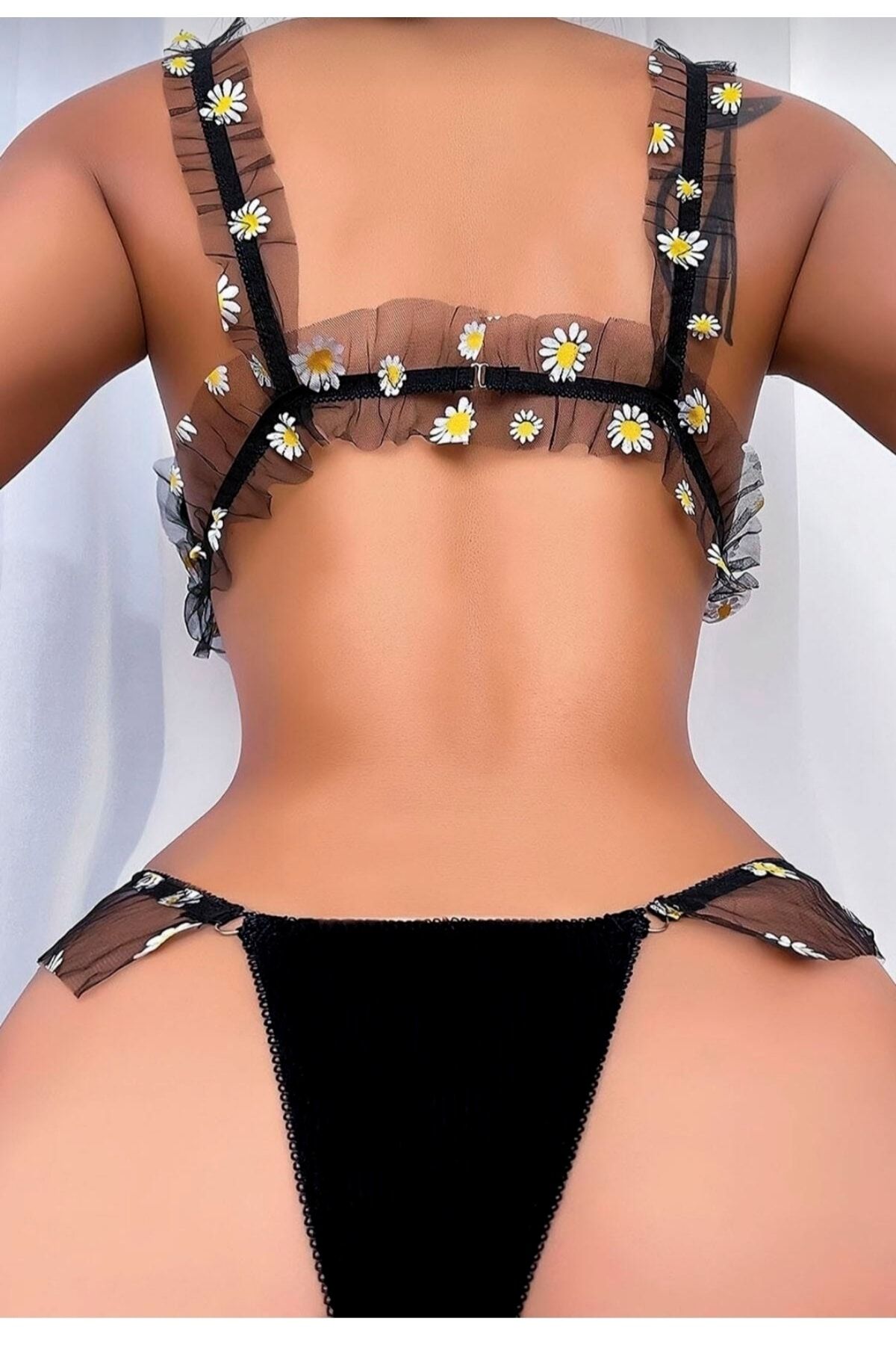 Nightlight-Set de chiloți sutien fantezie cu model Daisy 3