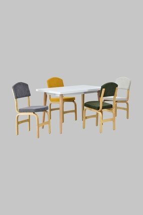 Ege Sandalye Avanos Ahşap Mutfak Masası Takımı - 70x120 Cm MMT-AVANOS-EGE19