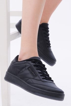 Siyah Cilt Unisex Sneaker TB107-0