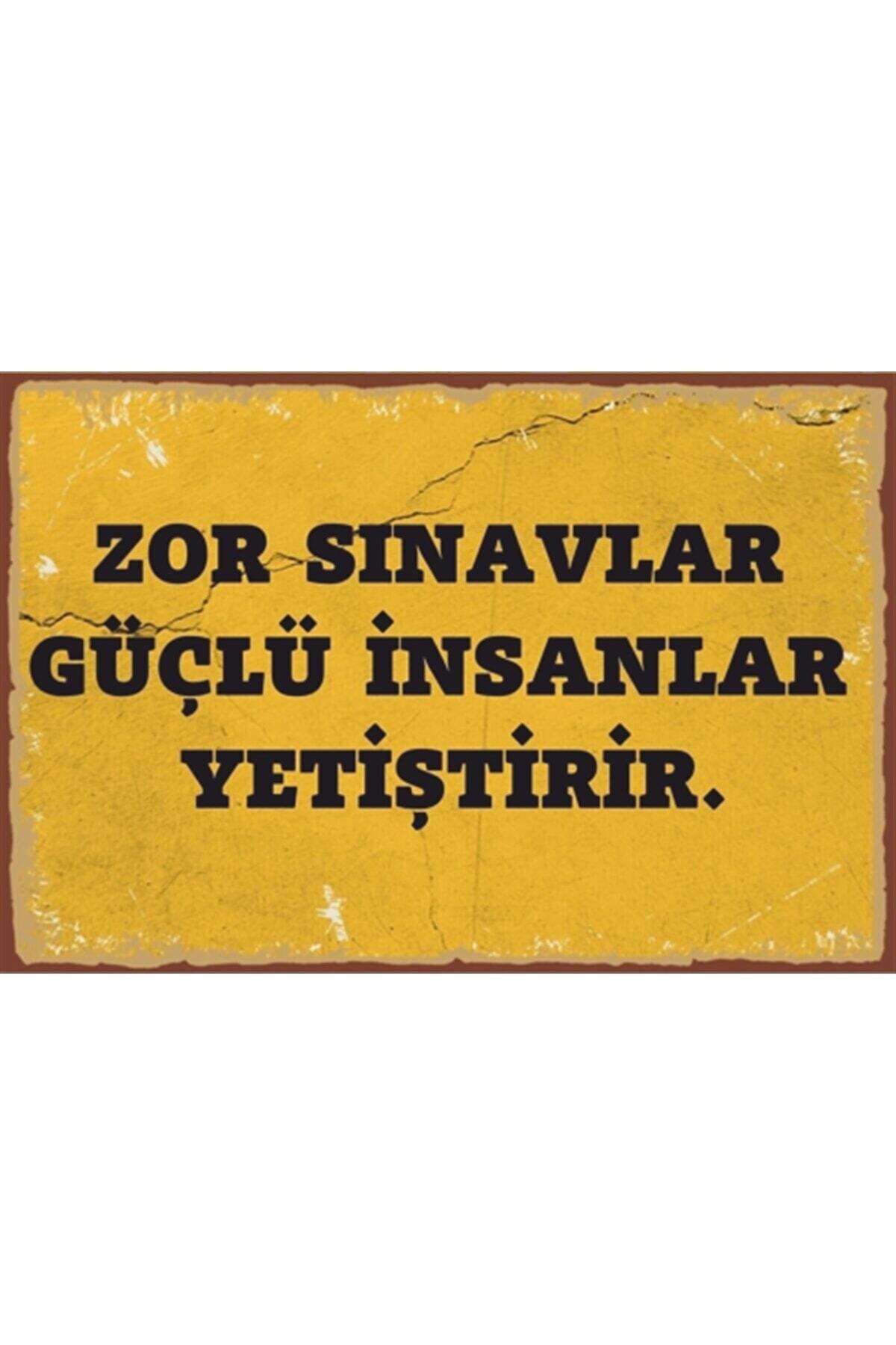 Strong People Motivational Quotes Retro Wooden Poster