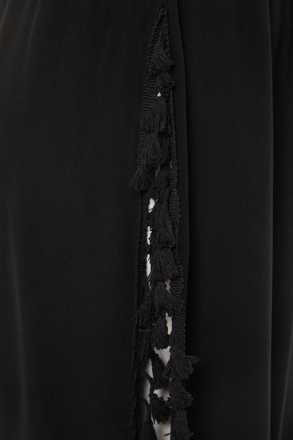 Trendyol Collection-Black Woven Tassels Beach Pants Tbess23Pl00001 9