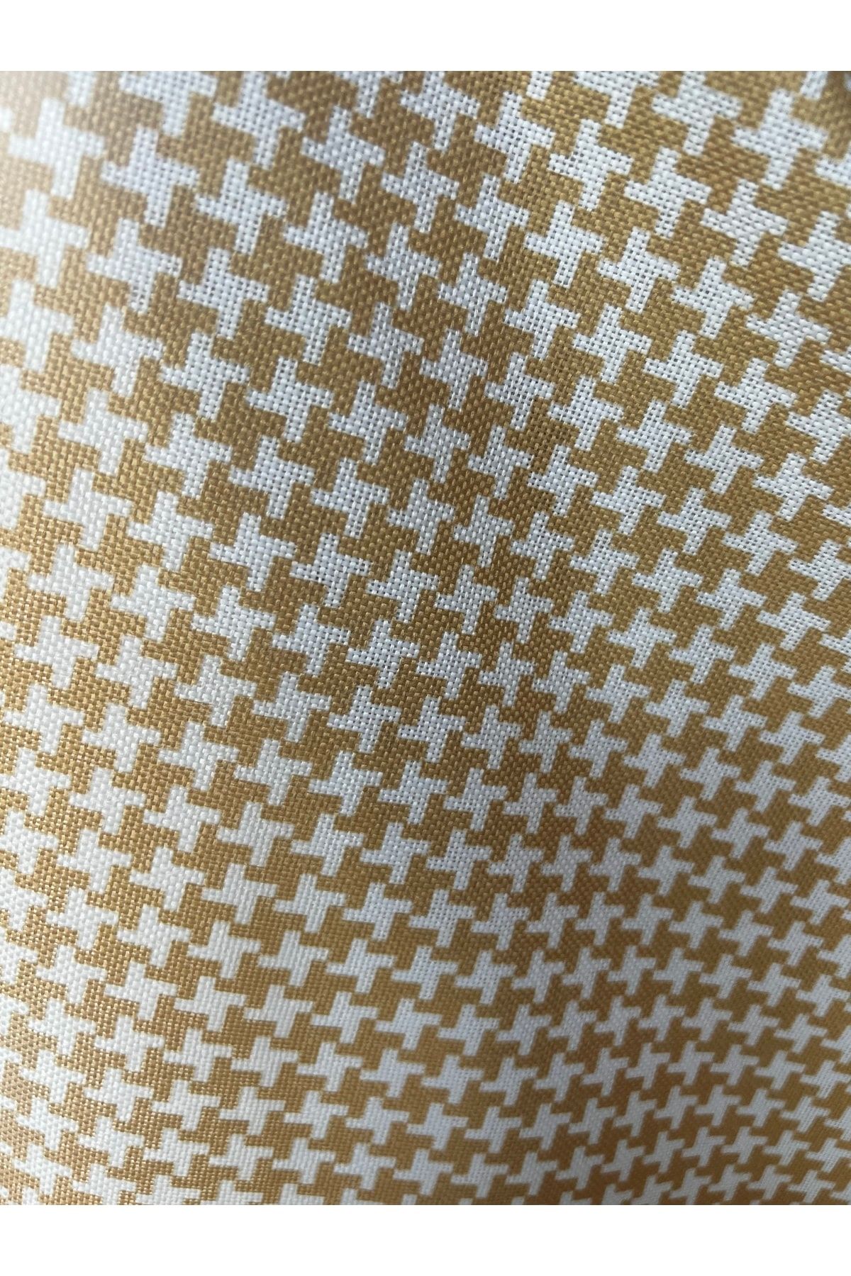 Eys-Yellow Linen Fabric - Kazayagi Patterned 2