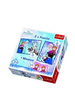 Sisters / Disney Frozen 2'li 30+48 Puzzle + 24 Kartlı Hafıza Oyunu TRF90617