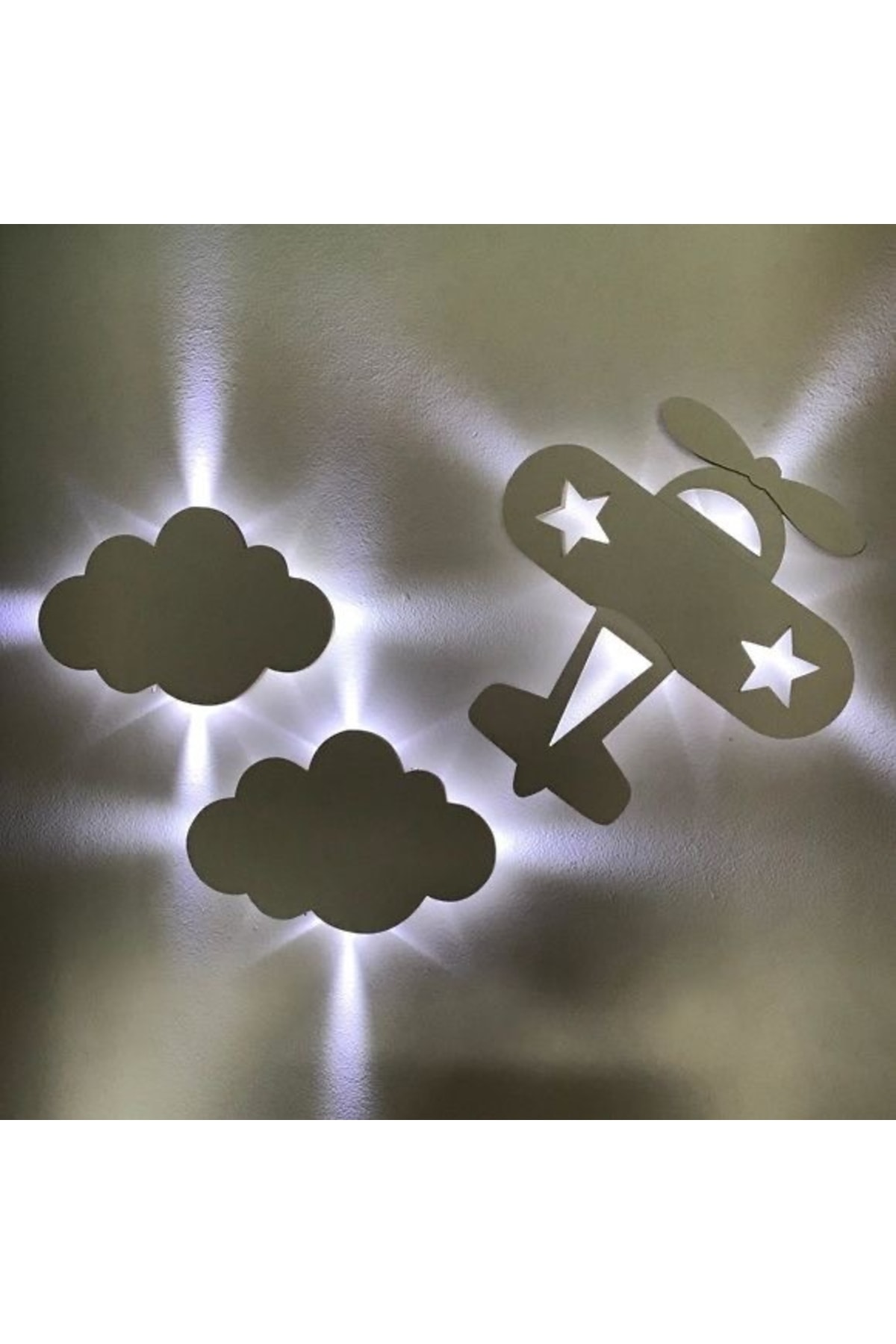 Helicopter Cloud Set Baby Room Kids Room Lighting Decor