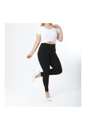 buğlem collection Büyük Beden Likralı Penye Tayt