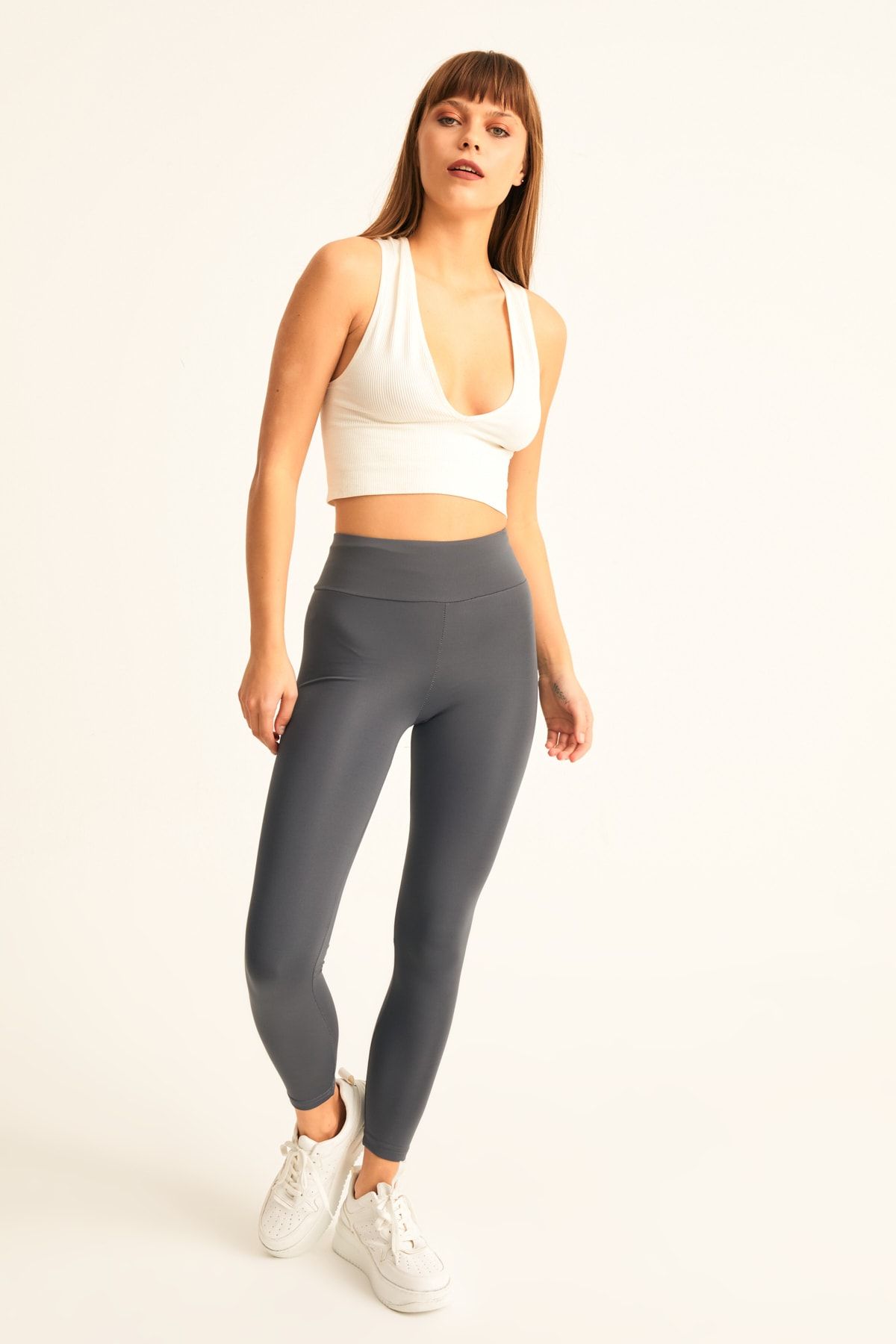 Grey high waisted leggings new arrivals