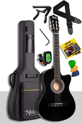 Cg390bk-xbag Siyah Klasik Gitar 4/4 Sap Ayarlı Kesik Kasa Full Set 22642