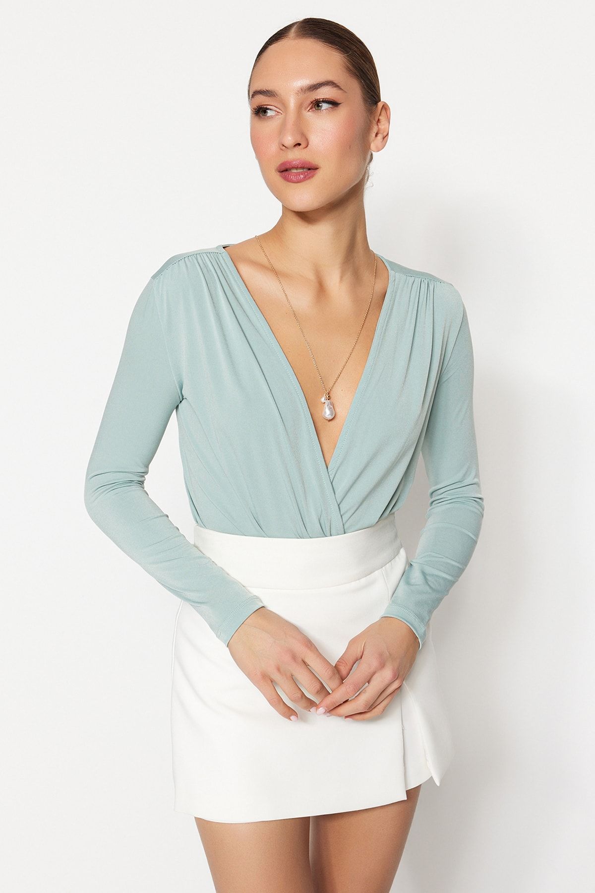 Trendyol Collection Body Grün Slim Fit Fast ausverkauft