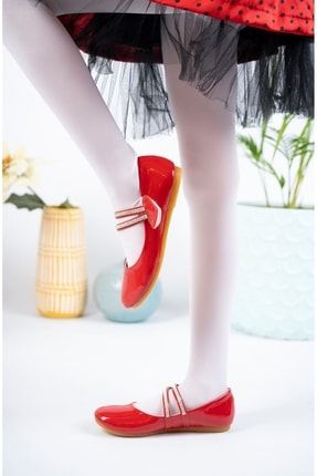 Çatal Baretli Kırmızı Kız Çocuk Ayakkabı EYL14