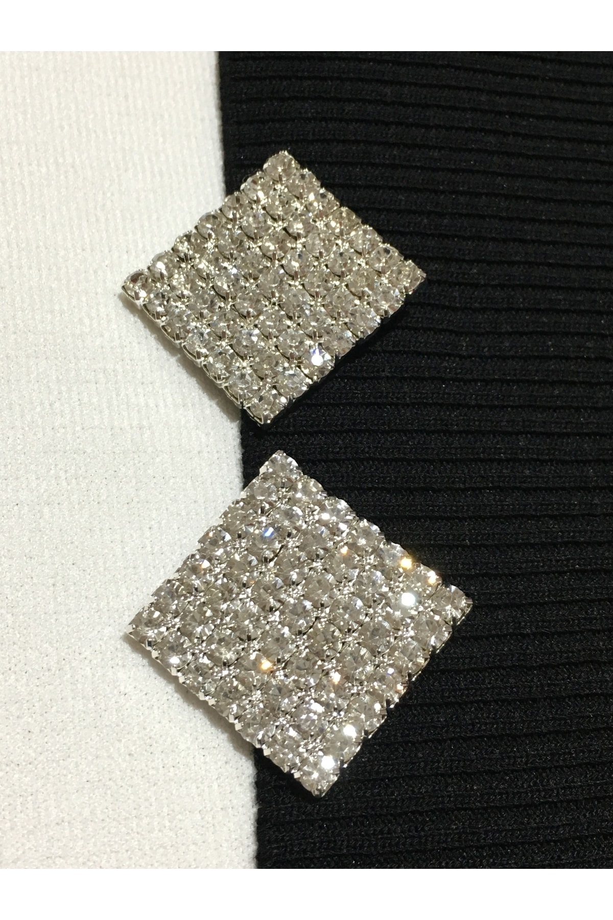 Stone Button / Crystal Stone Square Button / Set of 2