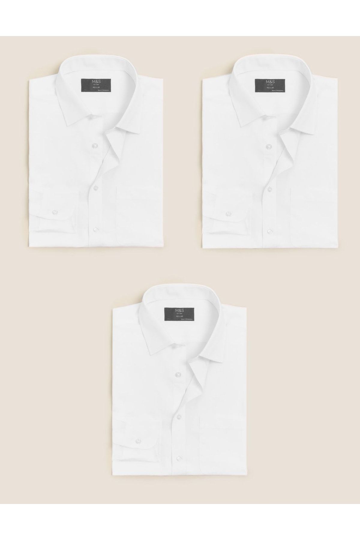 Marks & Spencer 3'lü Tailored Fit Gömlek Seti