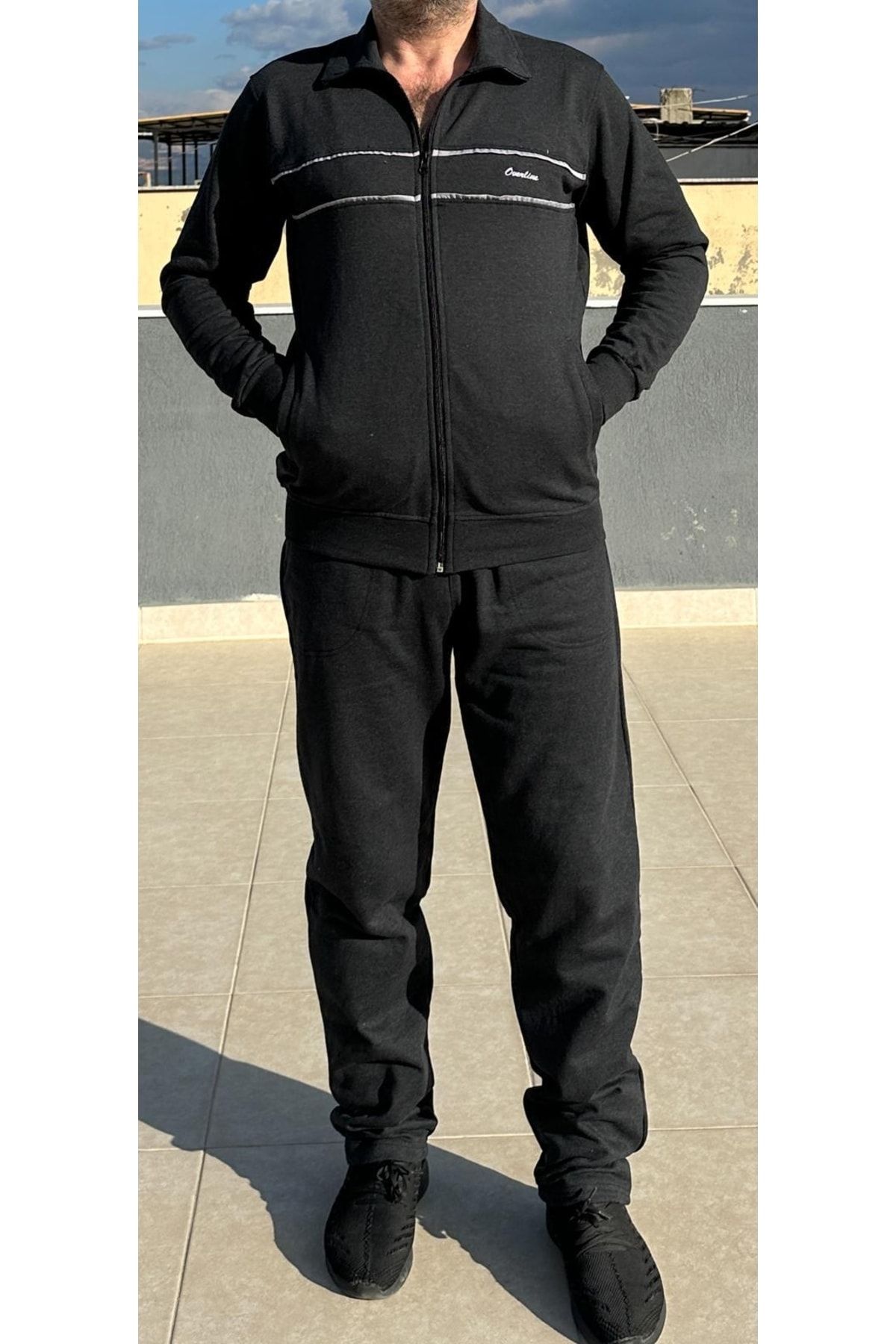 BENESSE Set De Trening Cu Fermoar Complet Cu Două Fire Masculin - XL