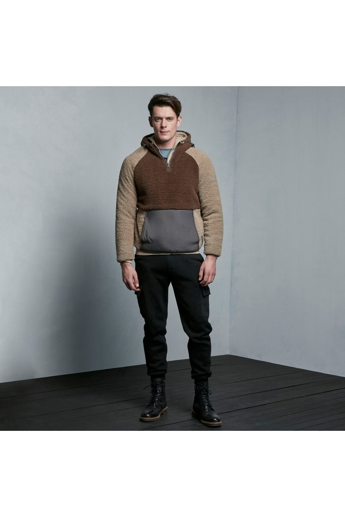 Mudo Kapüşonlu Polar Sweatshırt