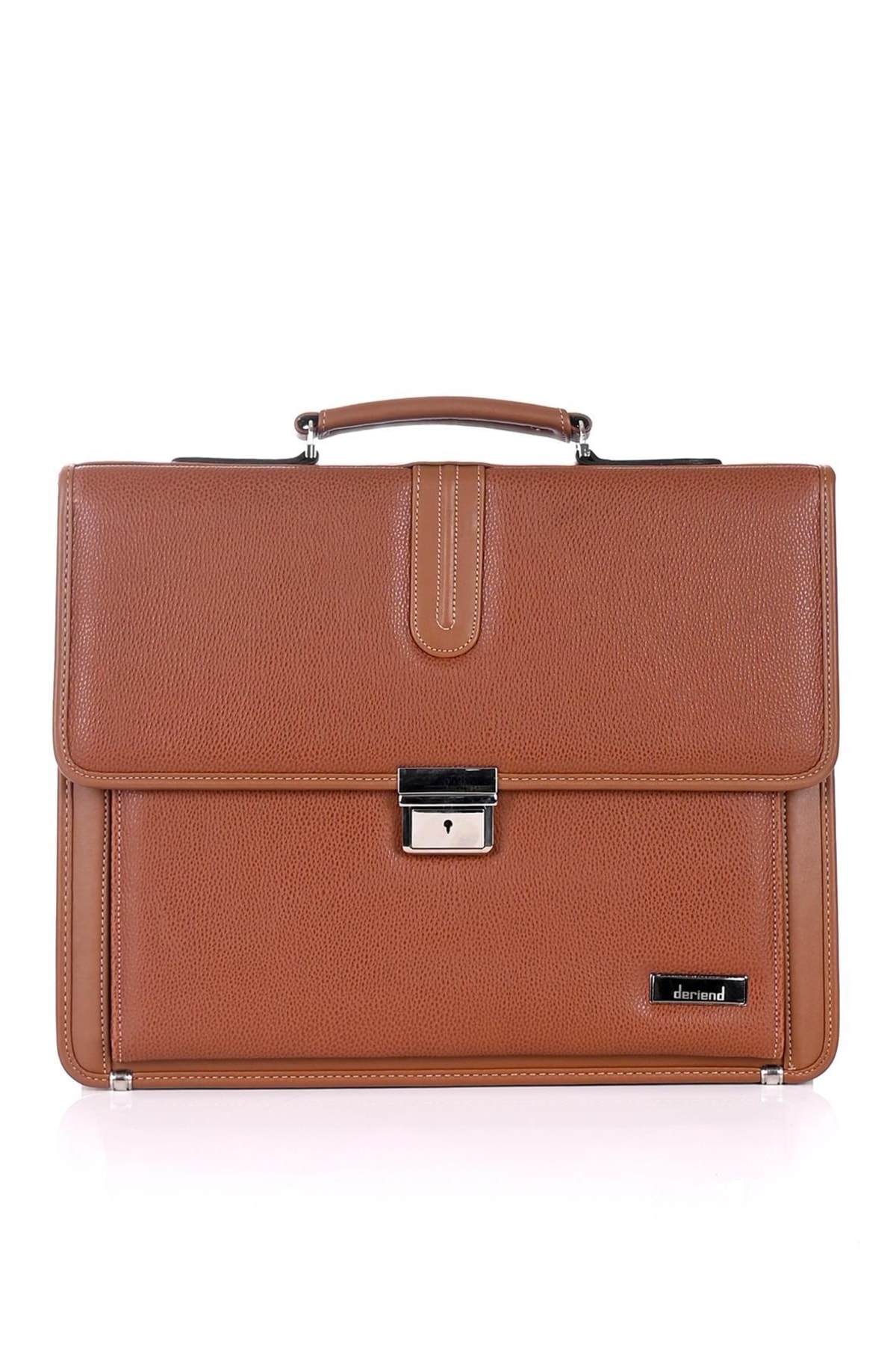 DERİEND  15.6 Inç Laptop Bölmeli A4 Ve Dosya Uyumlu Evrak Çantası Taba