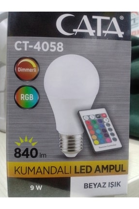 Cata Uzaktan Kumandalı Led Ampul / Çok Renkli Ampul / Kumandalı Led Ampul