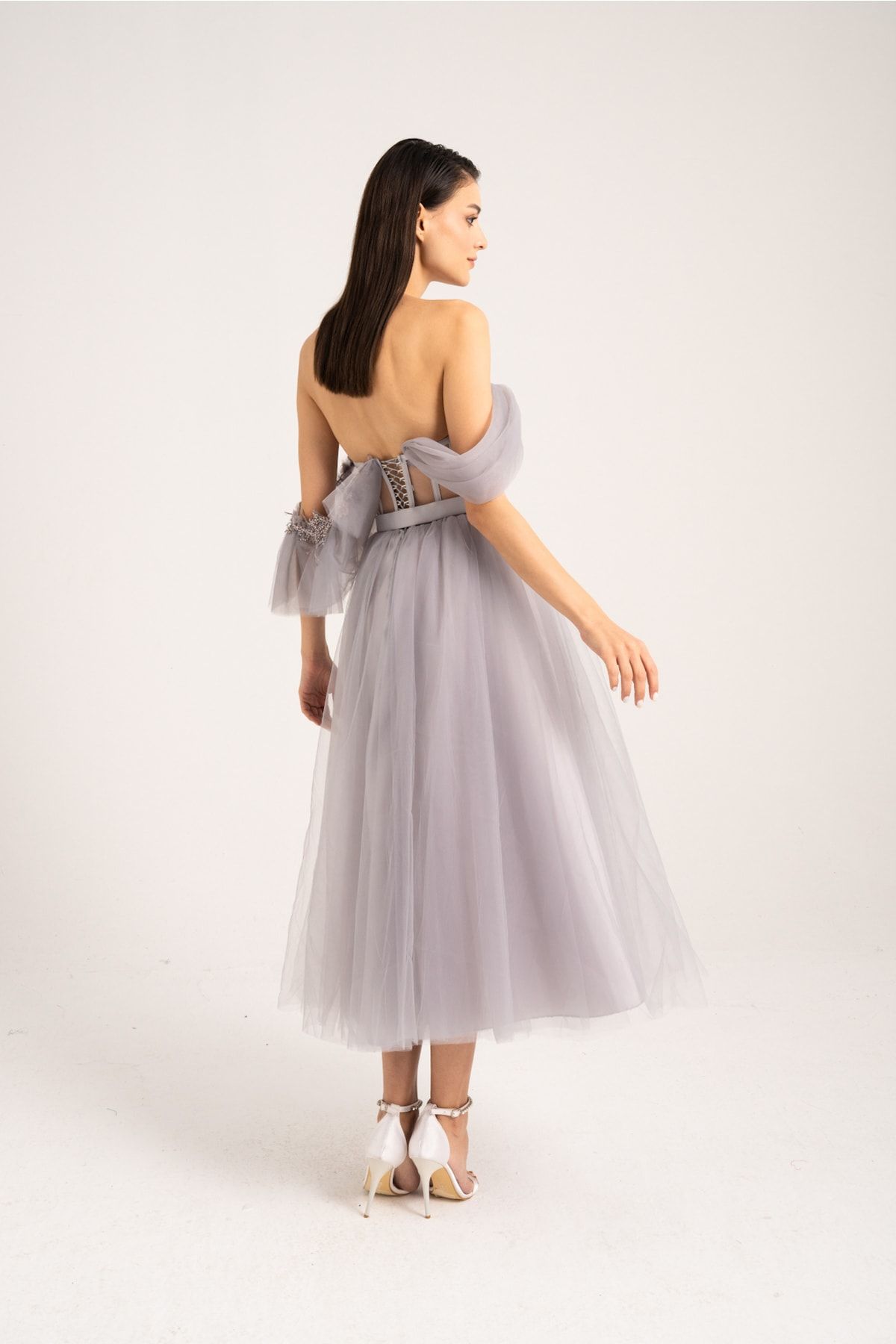 Maddie tulle outlet midi dress