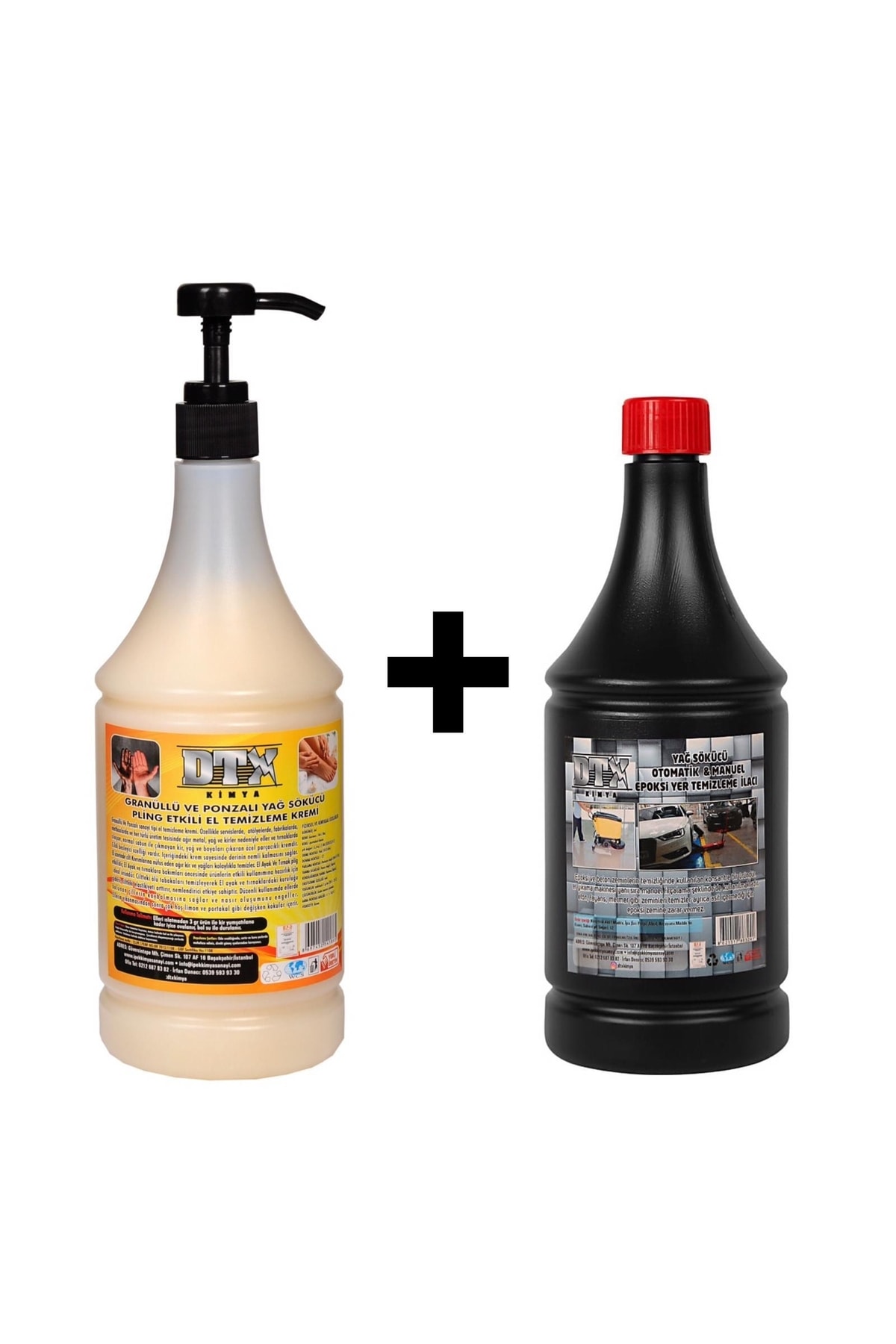 Kumlu El Temizleme Kremi ( Sabunu) 1 Kg & Epoxi Yer Temizleme Sıvısı 1 Lt