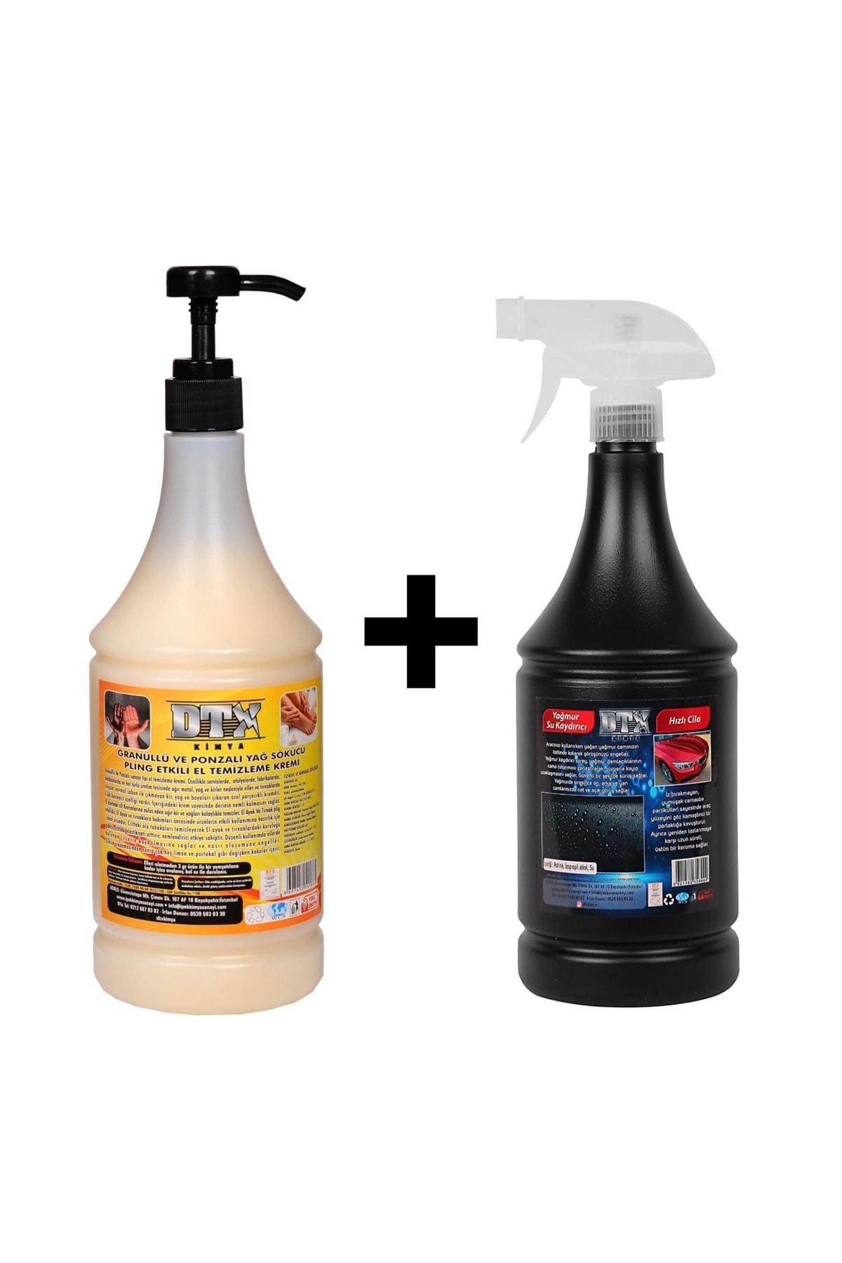 Kumlu El Temizleme Kremi ( Sabunu) 1 Kg & Yağmur Suyu Kaydırıcı, Hızlı Cila 1 Lt