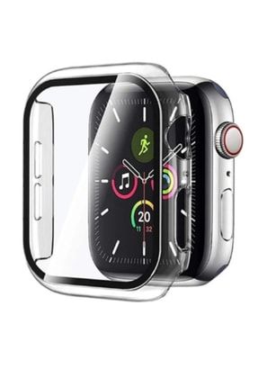 Apple Watch Seri 7/8 45mm Uyumlu Kasa Ve Apple Ekran Koruyucu 360 Tam Koruma Kapak Şeffaf NZH-KRDN-0009