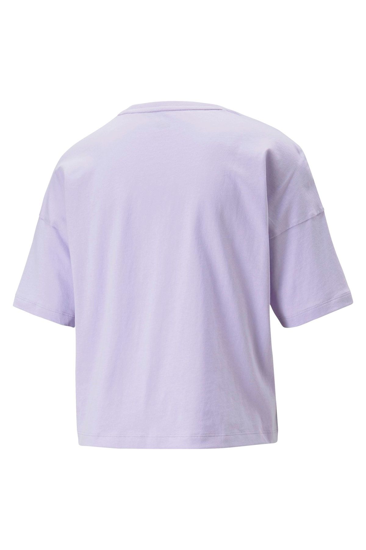 Puma Tee Cropped Lilac Short - Sleeve Trendyol Women\'s Logo Ess T-shirt