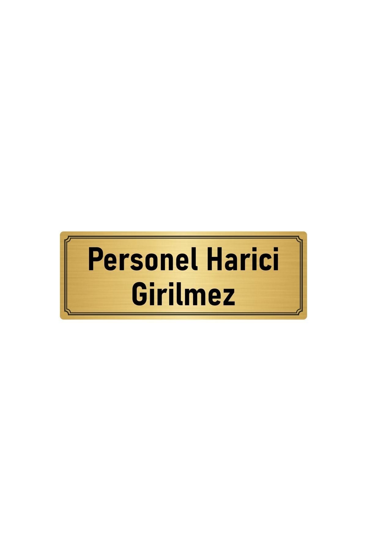 Metal Orientation Plate, Department Door Name Rack Non-Staff 10x20 Cm Gold Color