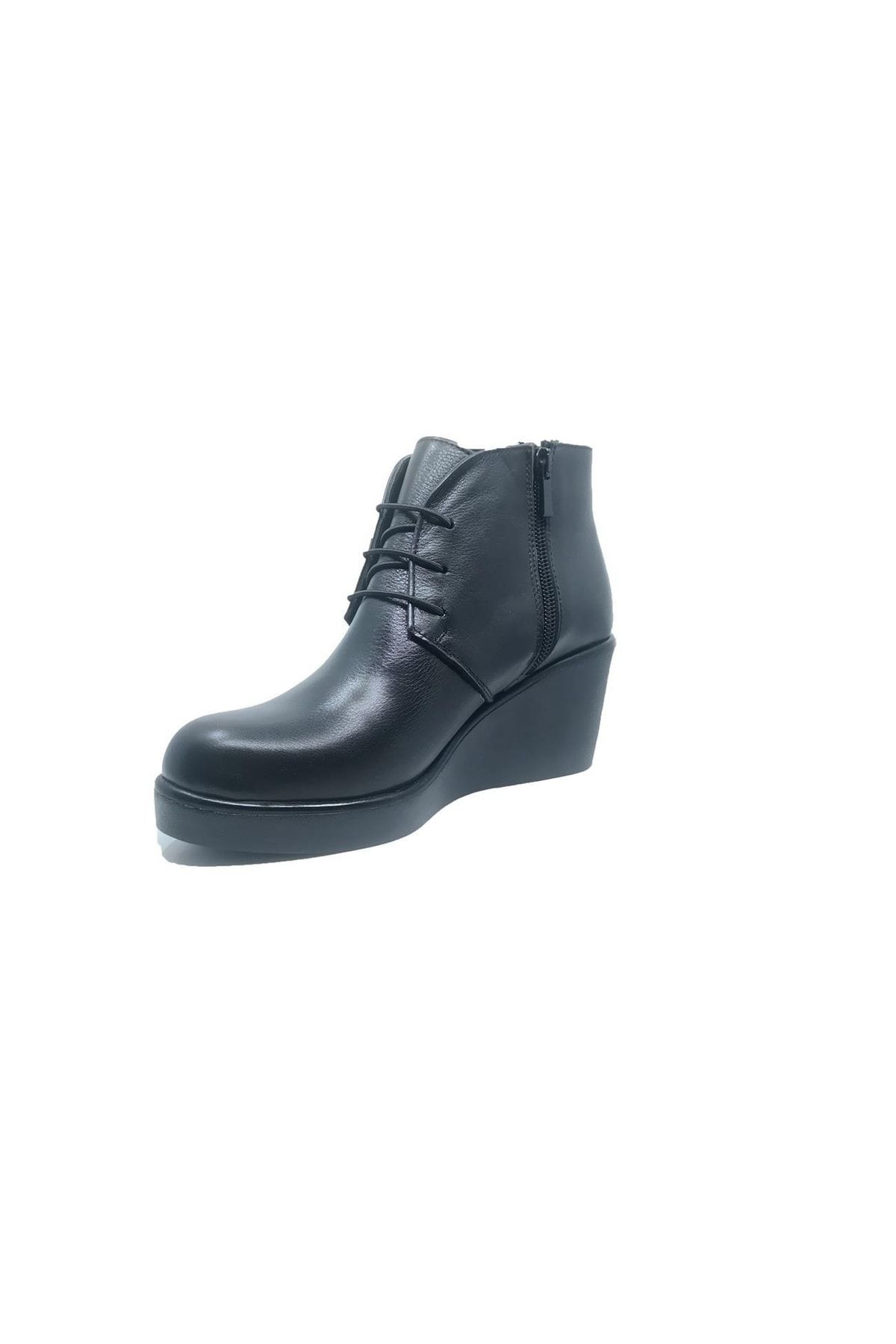 JANESTT Ankle Boots Black Wedge Trendyol