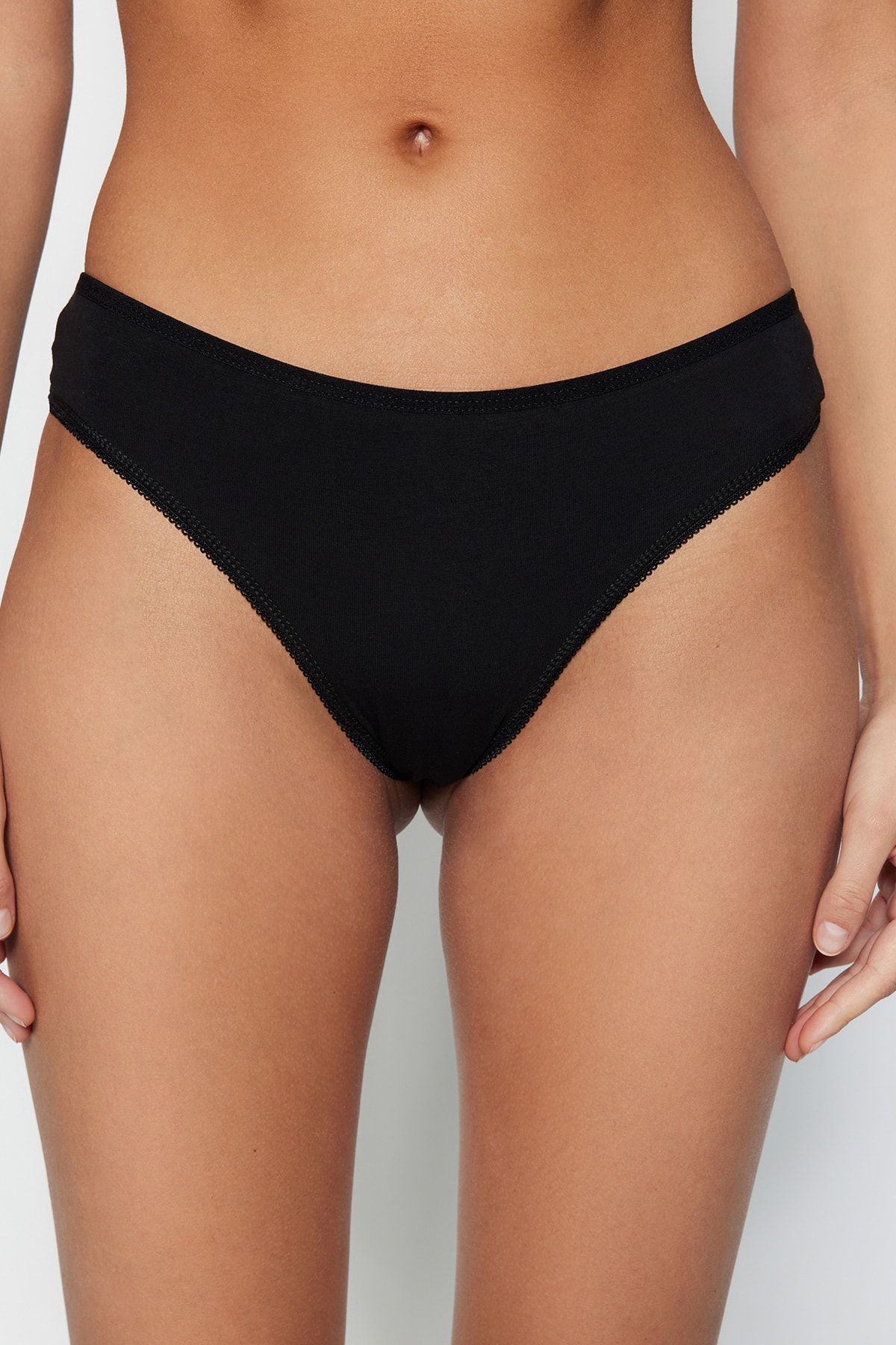 Trendyol Collection-Brasilianische Strickhöschen mit schwarzer Spitze – 3er-Pack THMAW21KU0008 4
