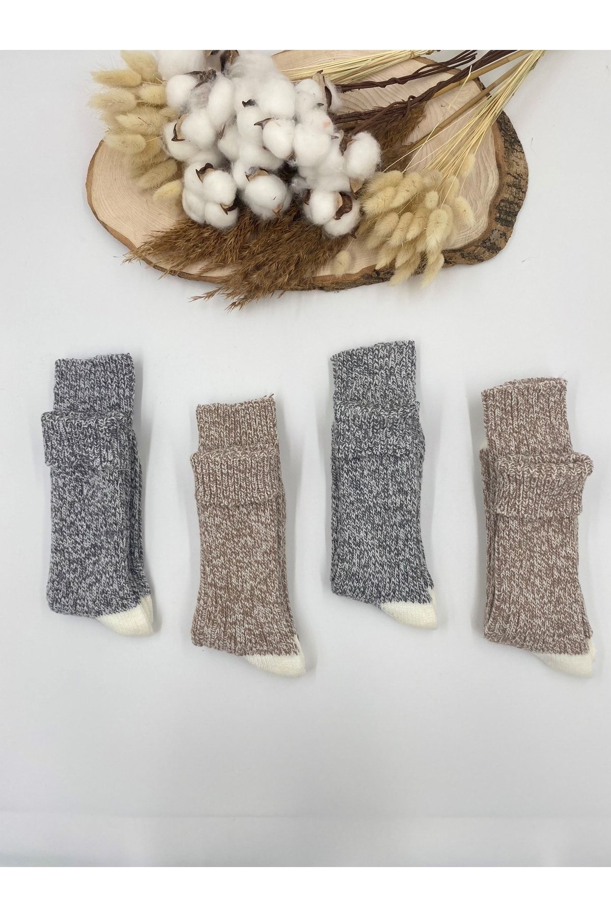 izaycollection Kuzu Yünü Unisex Yumuşak Dokulu Kalın 2’li Çorap