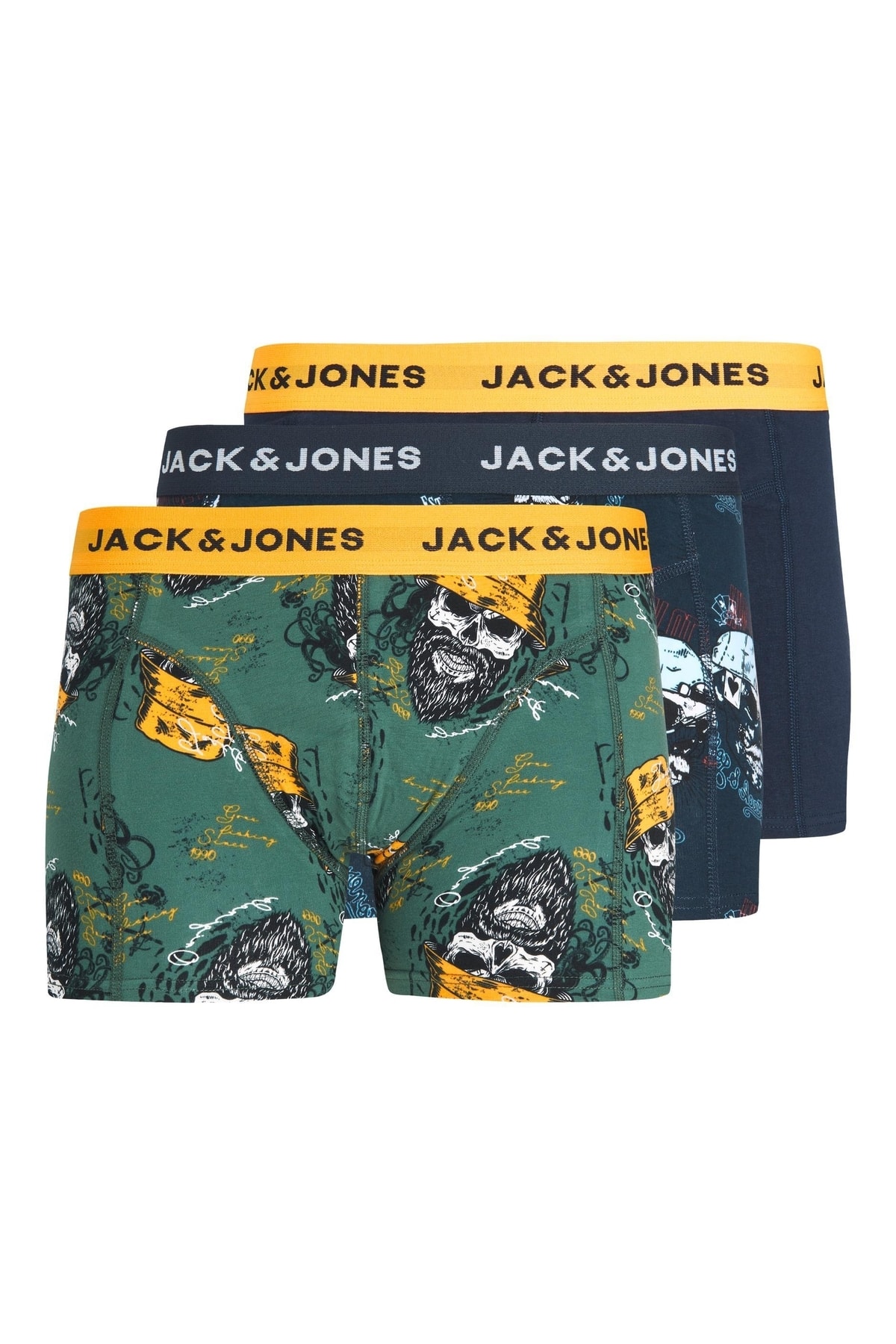 Jack & Jones Jack Jones Joel Floral Trunks 3 Pack Erkek Gri Boxer 12228460-05