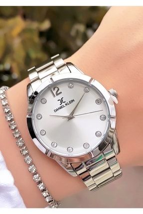 Marka Çelik Kordon Gümüş Renk Saat Bileklik Hediyeli DKS98457DF