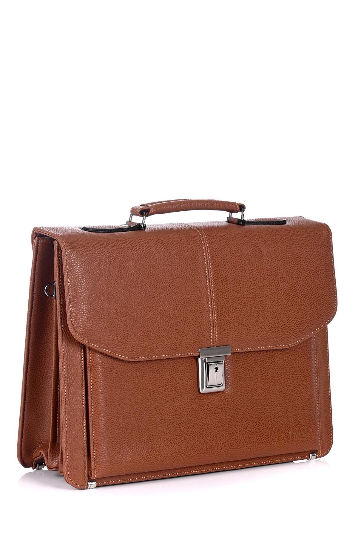 DERİEND  2010 15.6 Inç Laptop Bölmeli A4 Ve Dosya Uyumlu Evrak Çantası Taba - Görsel 2