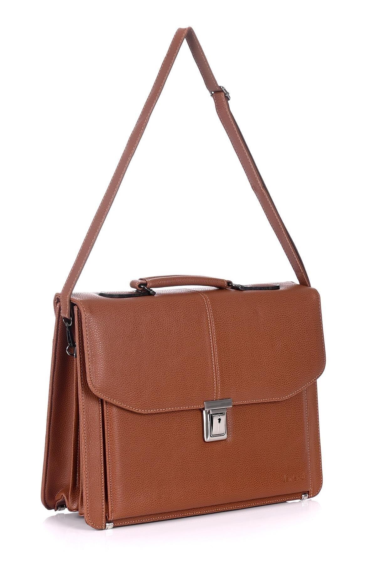 DERİEND  2010 15.6 Inç Laptop Bölmeli A4 Ve Dosya Uyumlu Evrak Çantası Taba - Görsel 5