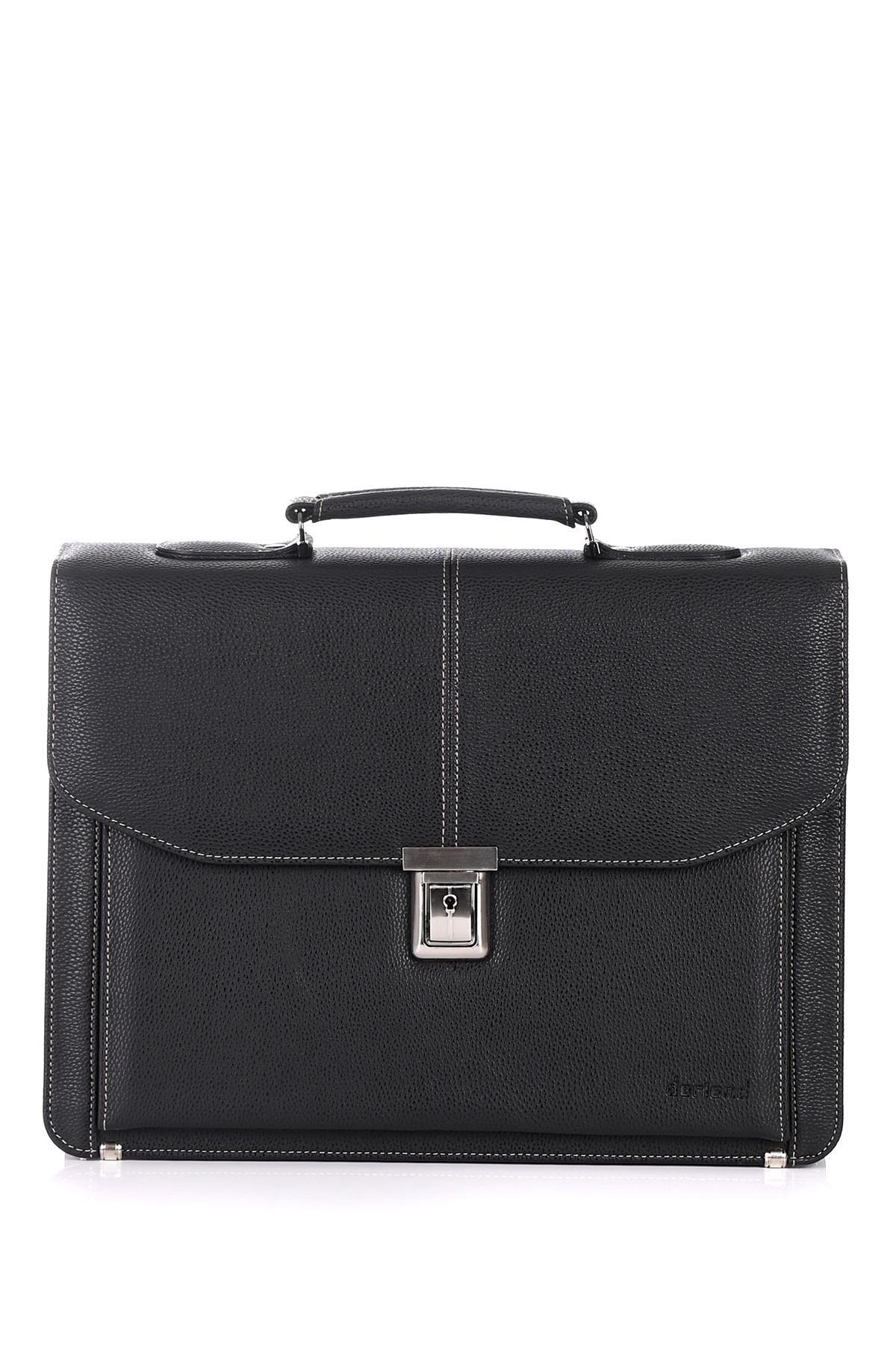 DERİEND  2010 15.6 Inç Laptop Bölmeli A4 Ve Dosya Uyumlu Evrak Çantası Siyah