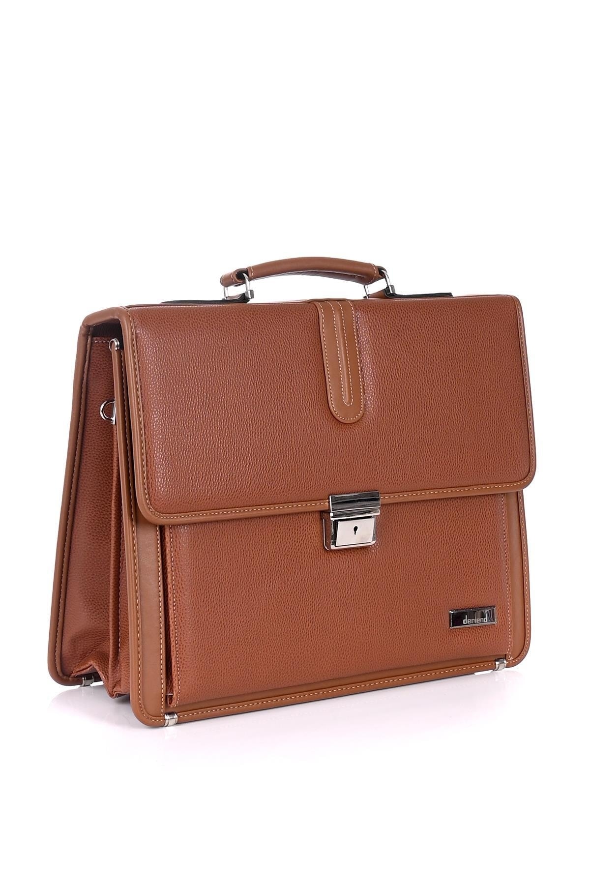 DERİEND  15.6 Inç Laptop Bölmeli A4 Ve Dosya Uyumlu Evrak Çantası Taba - Görsel 2